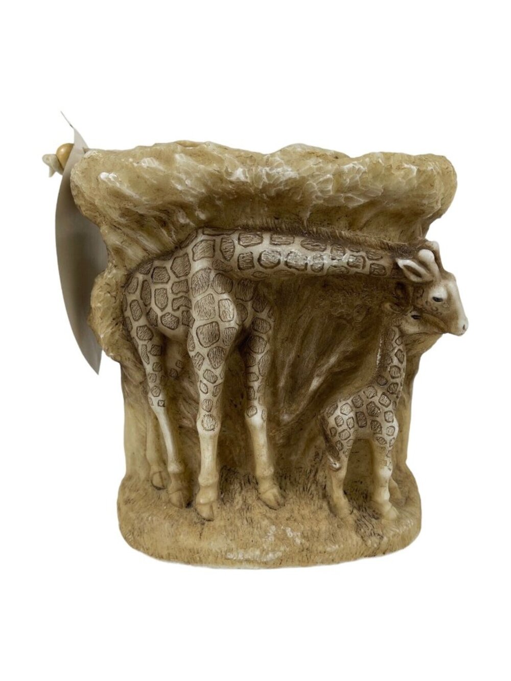 Animal Spirits Giraffe & Babies Pillar Sculpted Wax Candle LAVA Ent. 6.5”x 7”